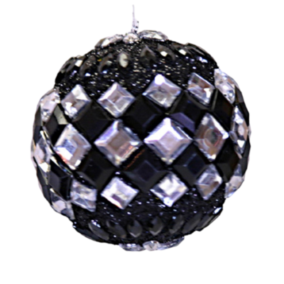 XO595 Black Crystal Ornament