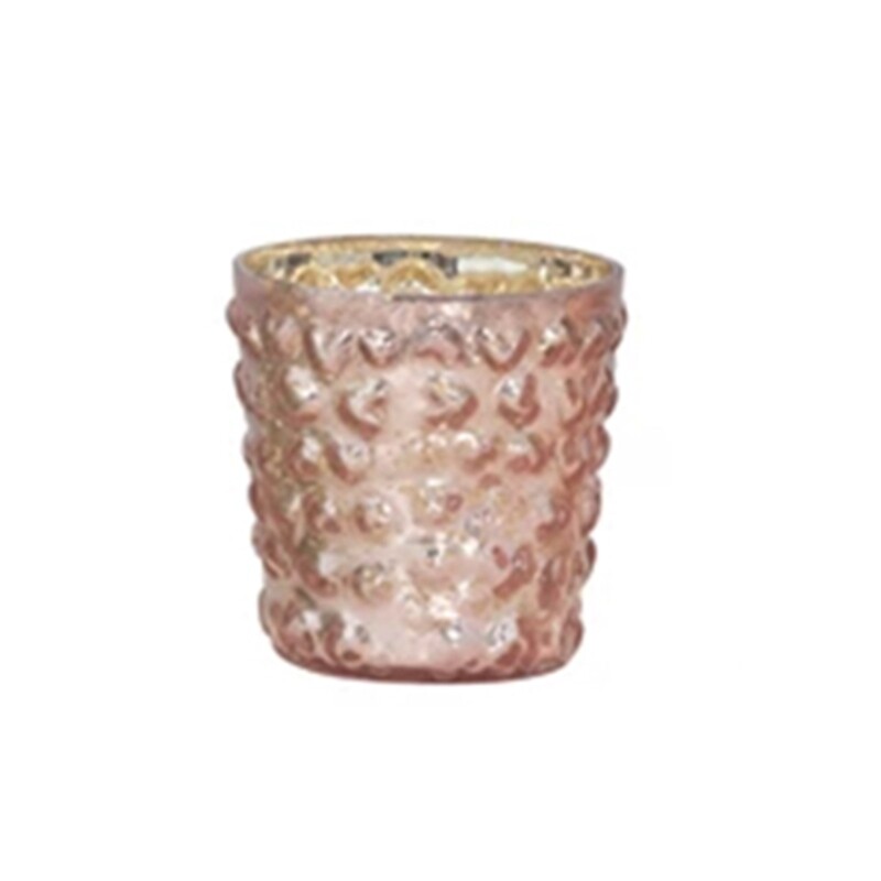 CA549 Pink Mercury Glass Votive Holder