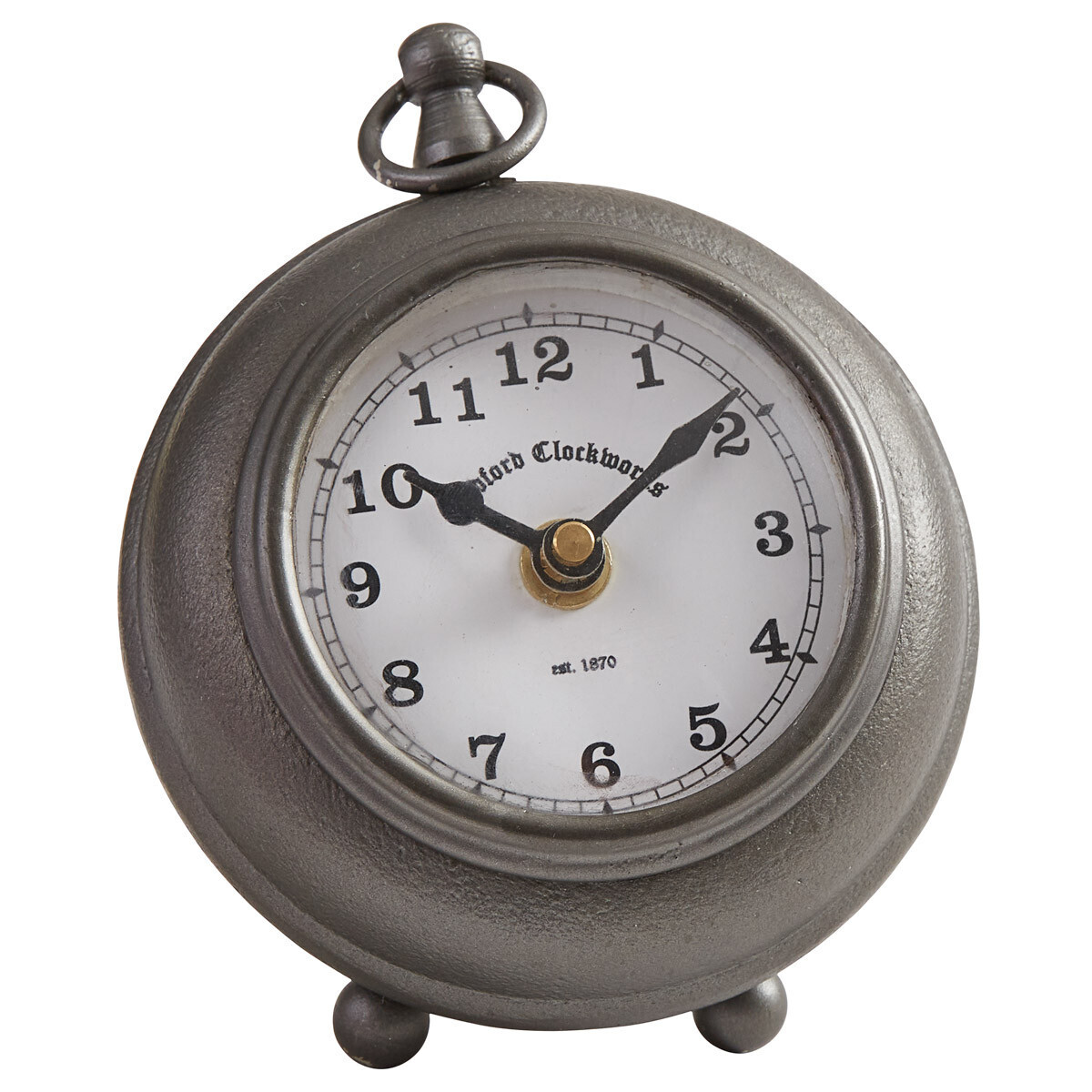 TT362 Pewter Desk Clock