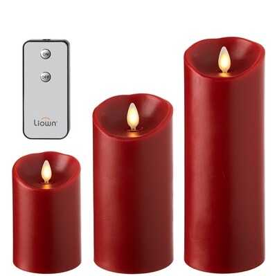 CA185 Red Push Flame Candle