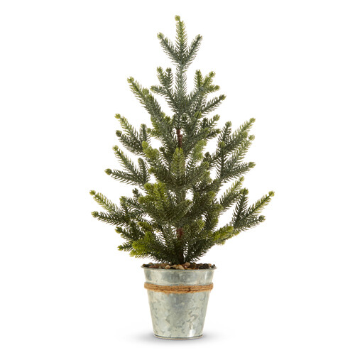 1BW314 Galvenized Potted Tree Sm