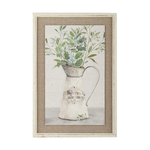 TG222 Burlap Vase Framed Art