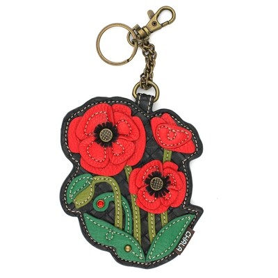 QCH_CP_RP Coin Purse Red Poppy