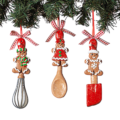XO716 Gingerbred utensil ornament