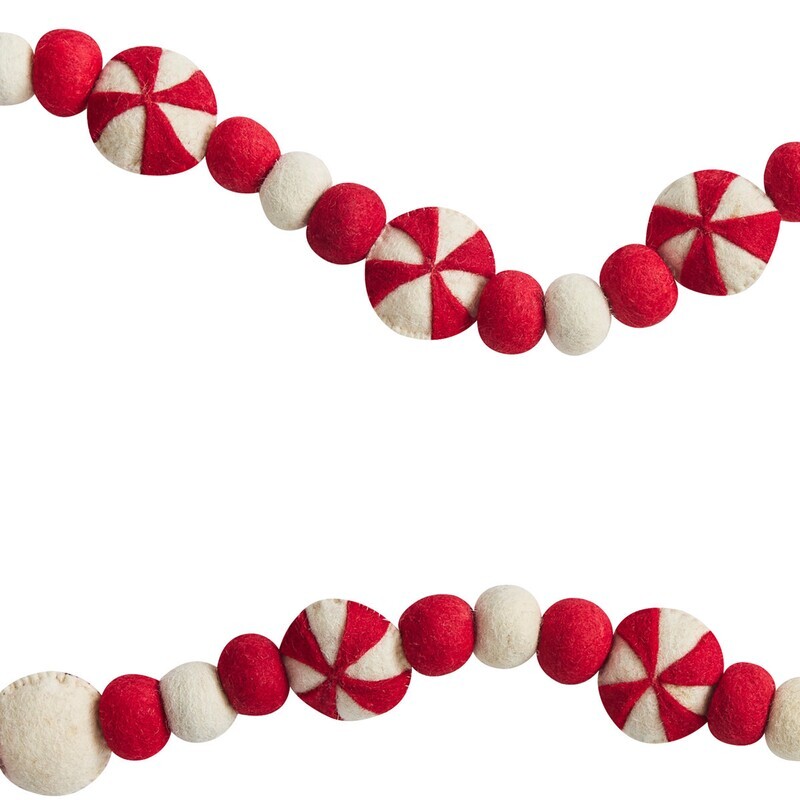 XG068 Peppermint Garland
