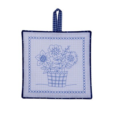 KL866H Blue Embroidery Hot Pads