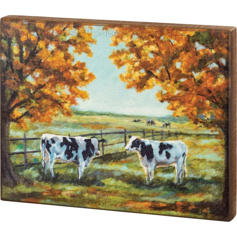 AC282 Cow Wooden Sitter