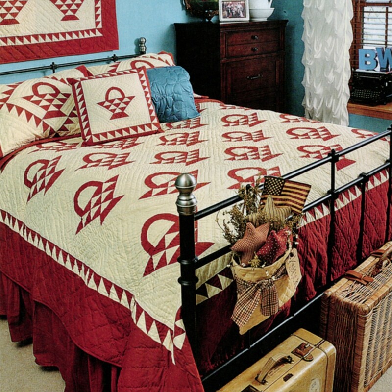 277B Flower Basket Red Bedding
