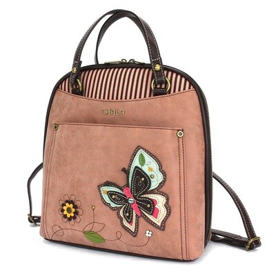 QCH_BP_NB Convertible Backpack Purse- Butterfly