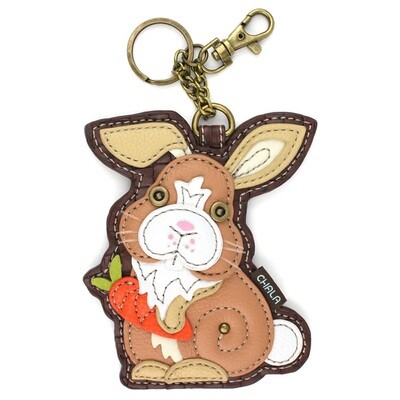 QCH_CP_RBA Key Fob/ Coin Purse- Bunny