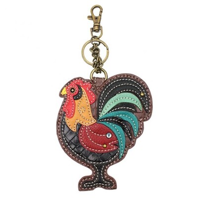 QCH_CP_RT Key Fob/Coin Purse - Rooster