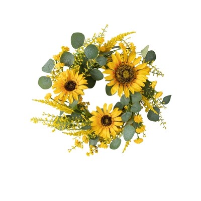 1B259 SunRg Sunflower & Eucalyptus Ring