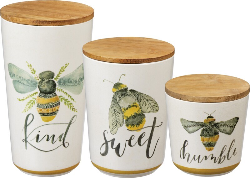 KE235 Bee Watercolor Canisters