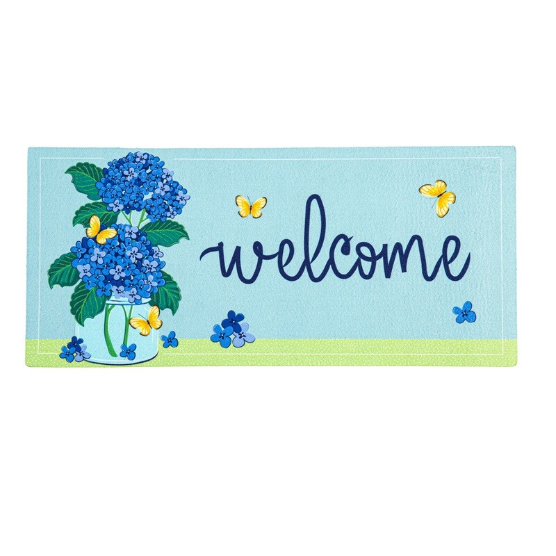 DO280M Hydrangea Welcome Mat