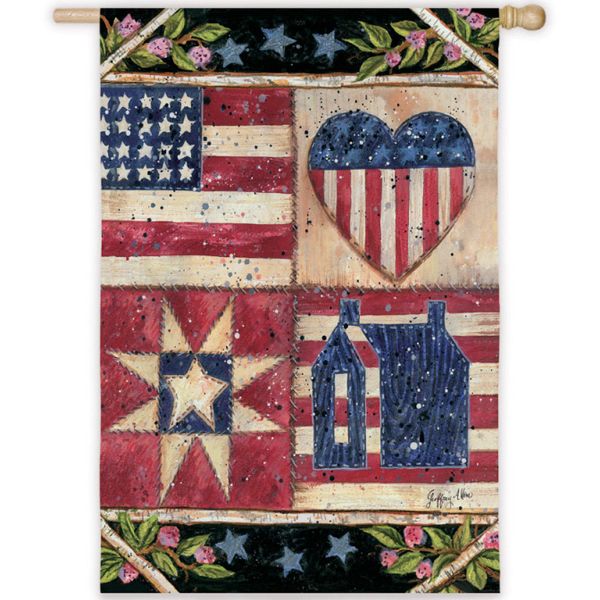 DO107G Reversible Americana Garden Flag