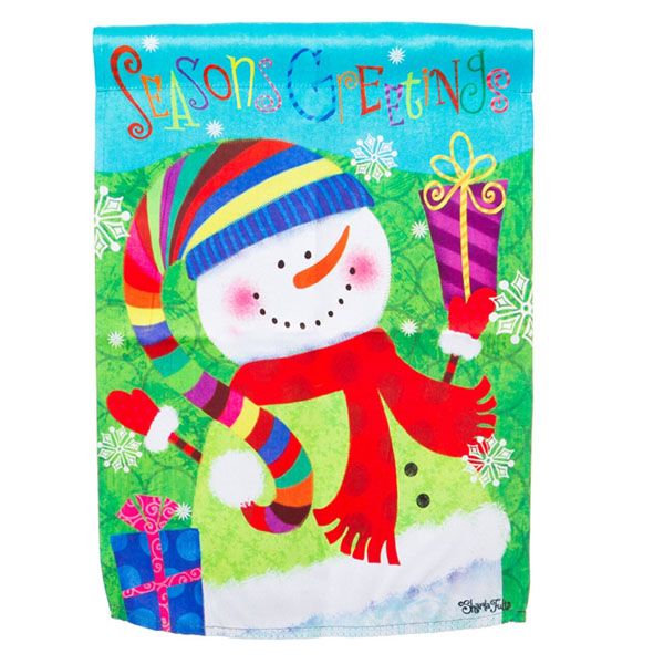 DO160G Whimsical Snowman Garden Flag