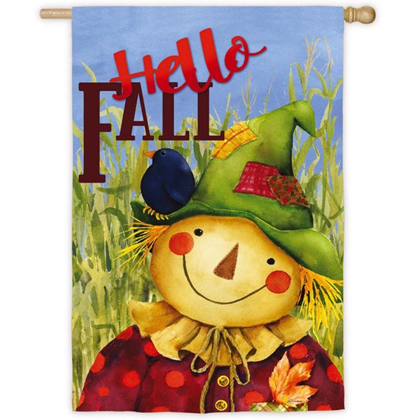 DO169F Fall Scarecrow House Flag
