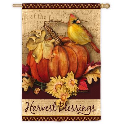DO202F Harvest Blessings House Flag