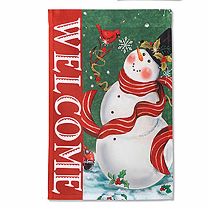 DO227G Welcome Snowman Garden Flag