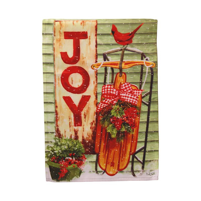 DO213G Joyful Sled Garden Flag