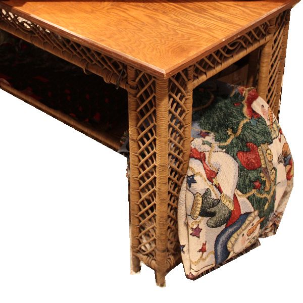 AF158 OakWicker Desk