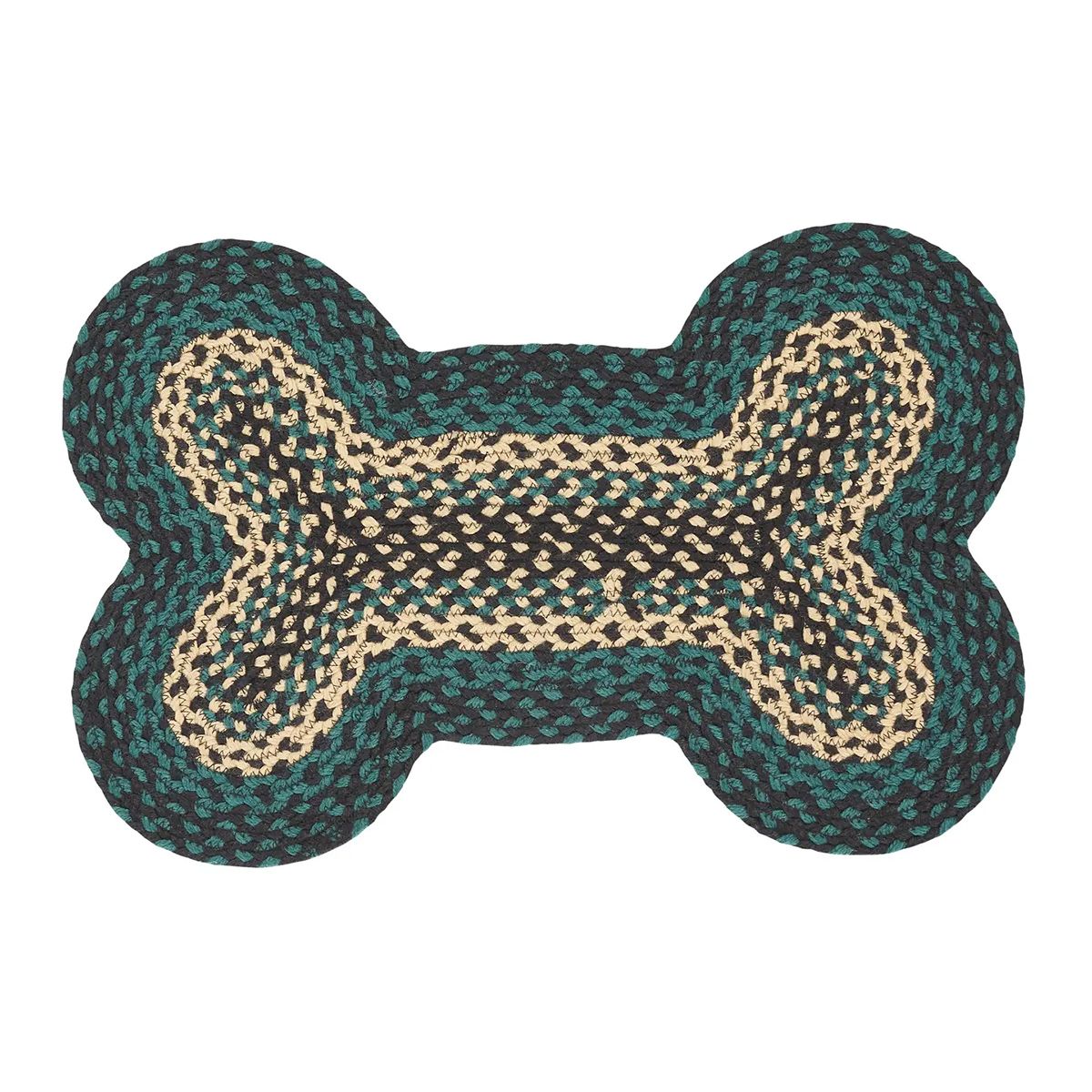 BI517BM Grn Bone Shaped Rug