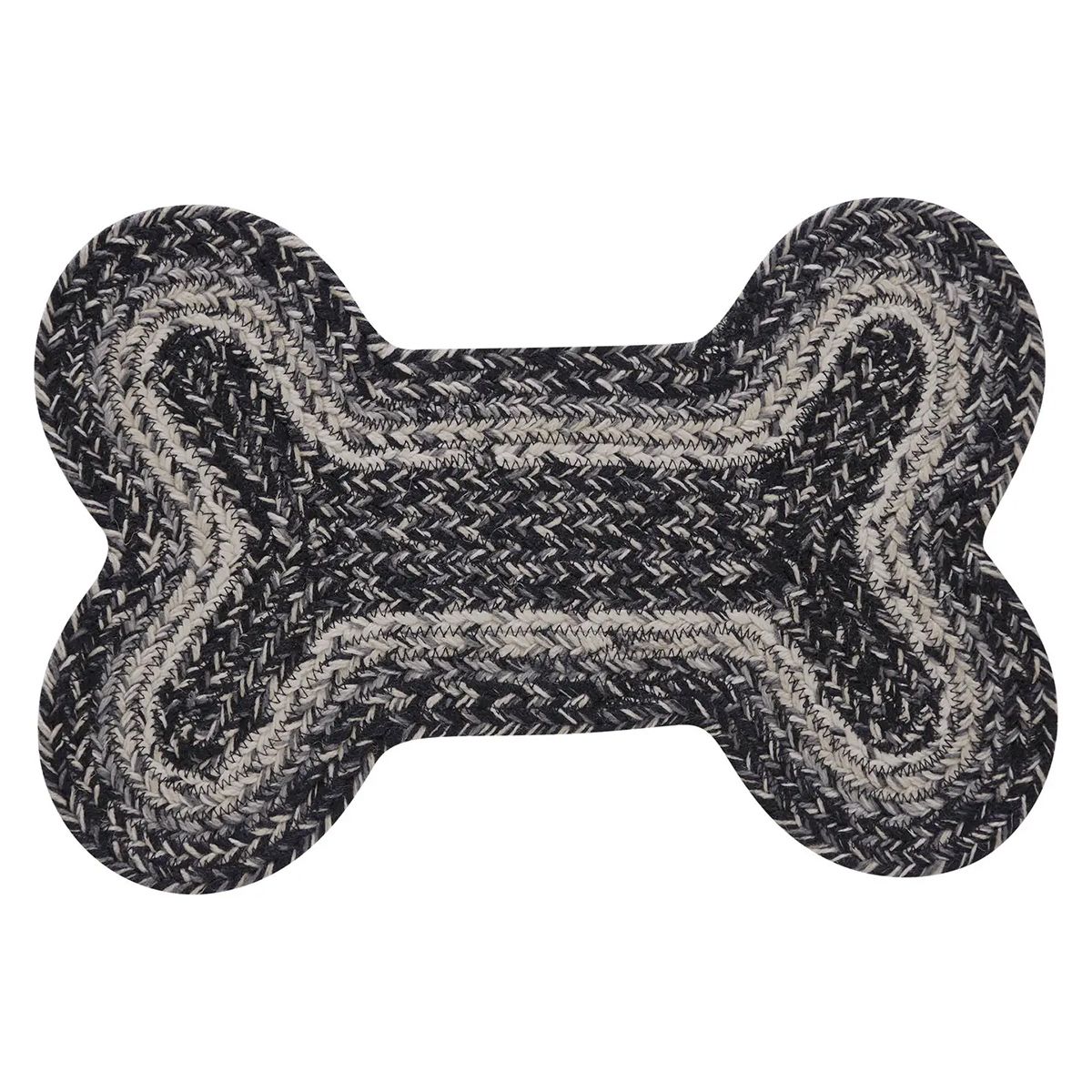 BI518BP BW Bone Shaped Rug