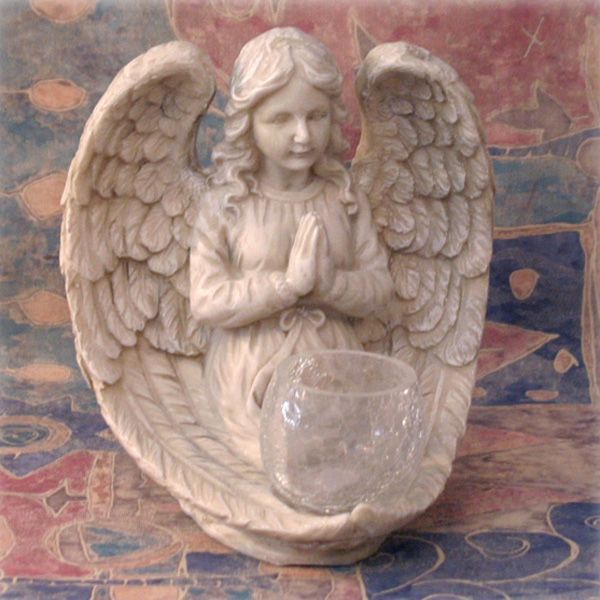 GA3892 Praying Angel with Crystal Votive