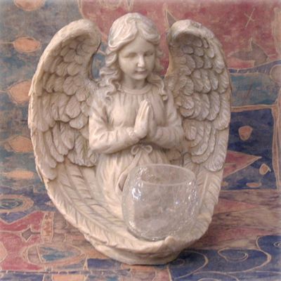 GA3892 Praying Angel with Crystal Votive