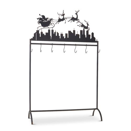 XA201 Up On The Rooftop Stocking Holder Stand