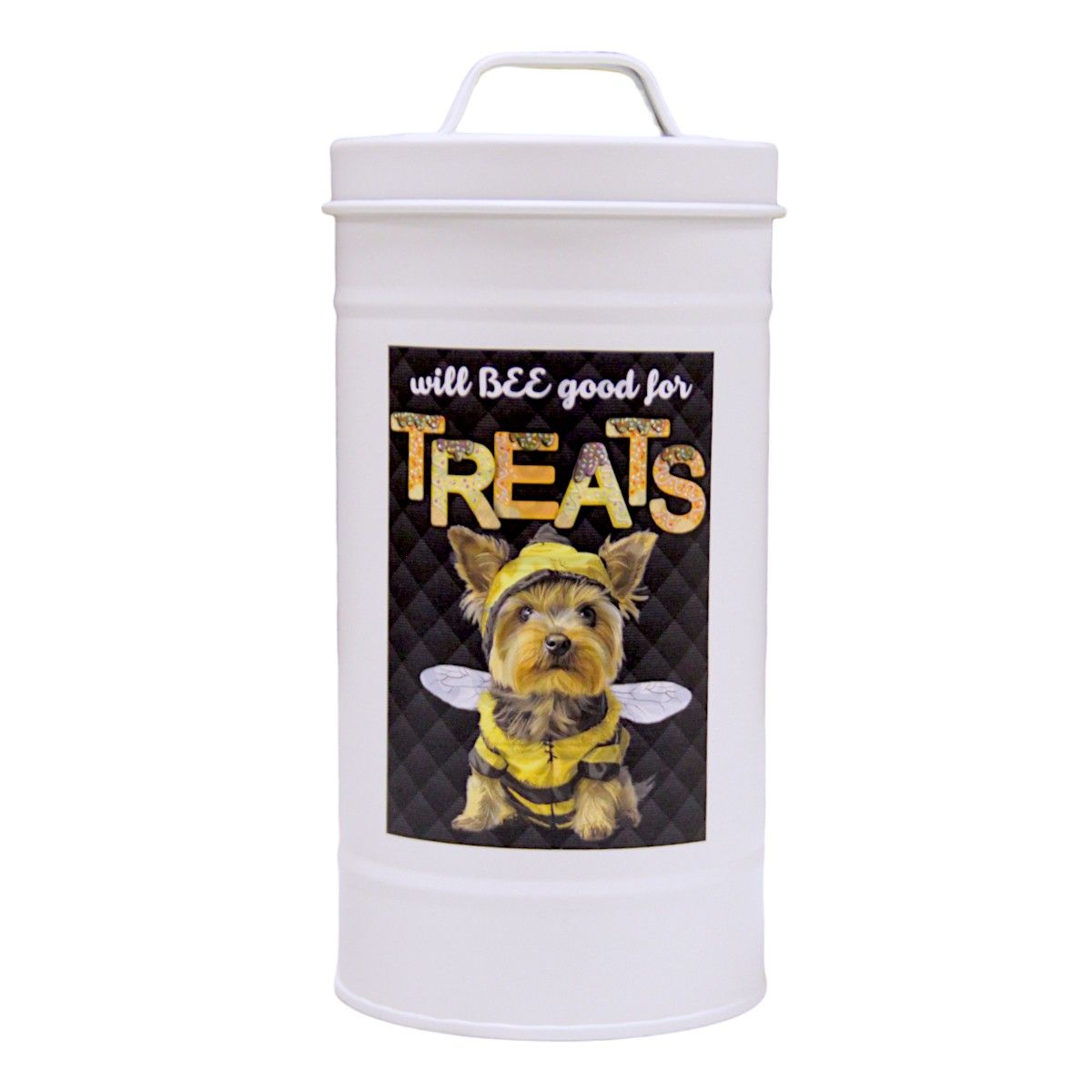 Z813DCM_D Yorkie Bumble Bee Treat Canister
