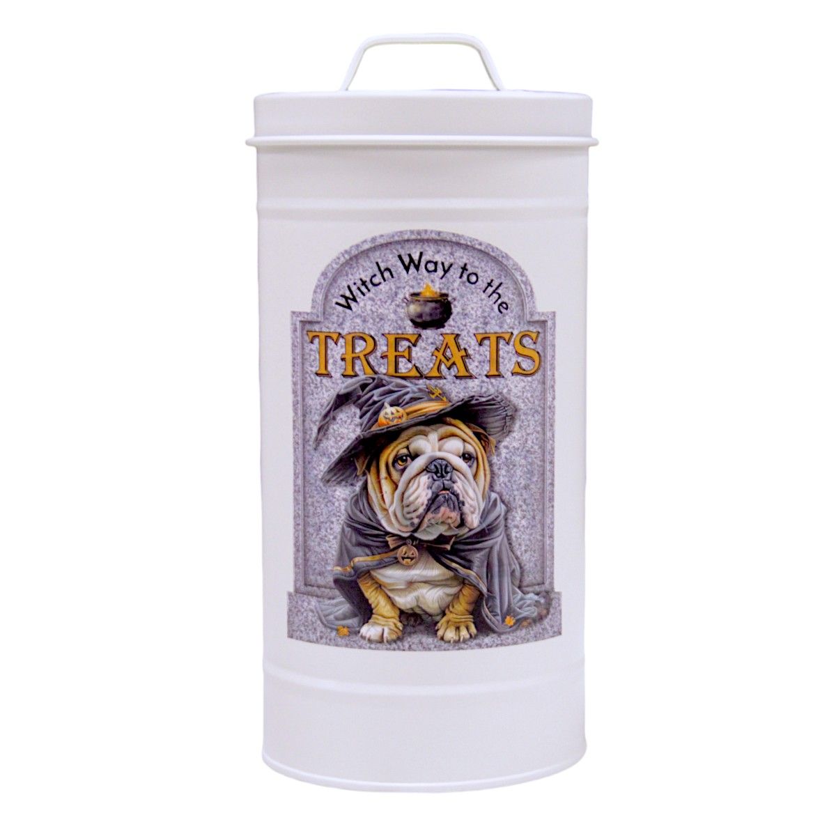 Z813DCL_M Halloween Bulldog Treat Canister