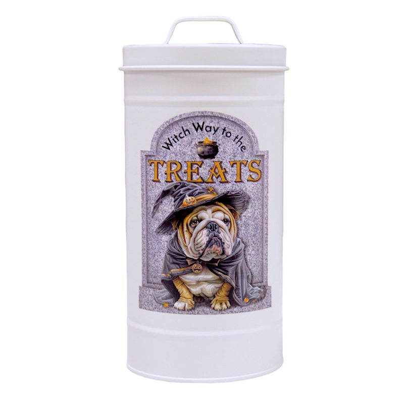 Z813DCL_M Halloween Bulldog Treat Canister
