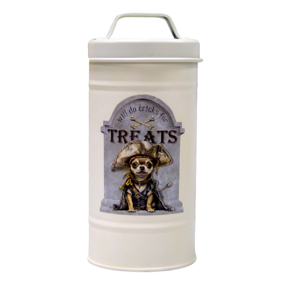 Z813DCP_C Chihuahua Pirate Treat Canister