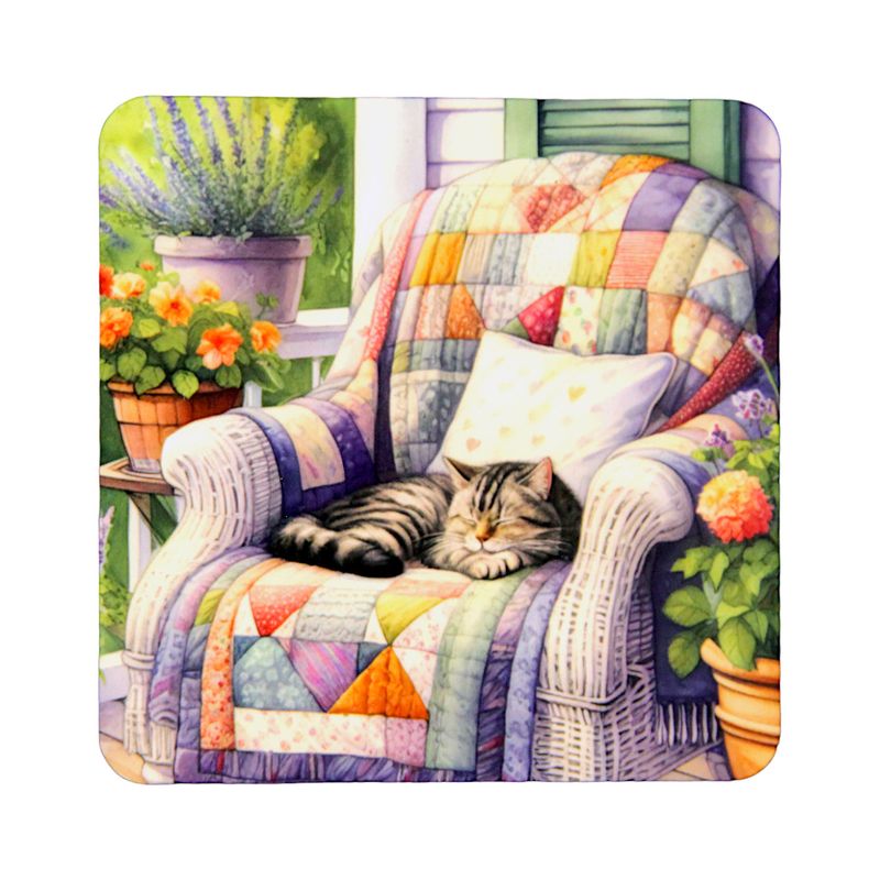 Z505C Quilt Cat Coasters