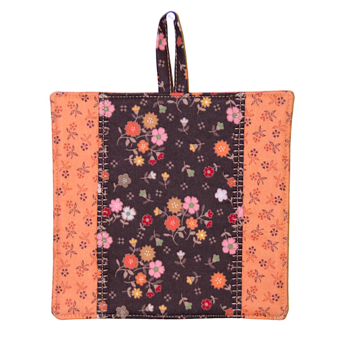 KL895H Brown Floral Hot Pad