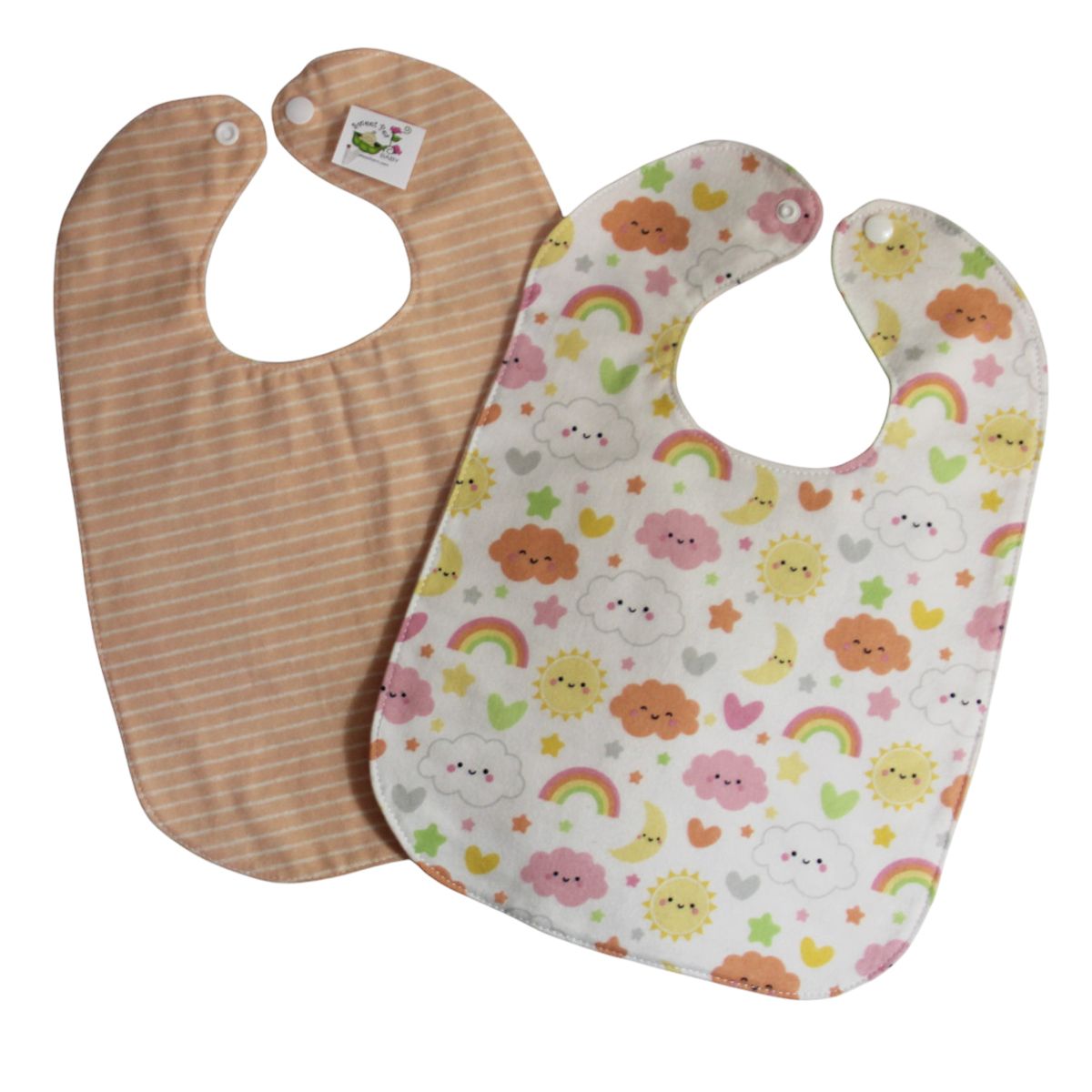 NSP111B Peach Rainbow Bib