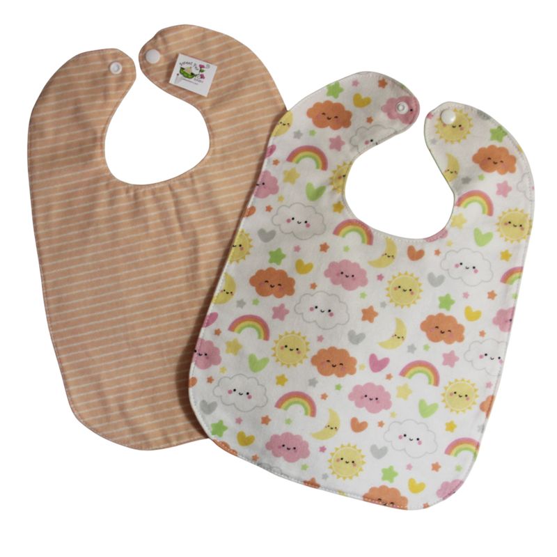 NSP111B Peach Rainbow Bib