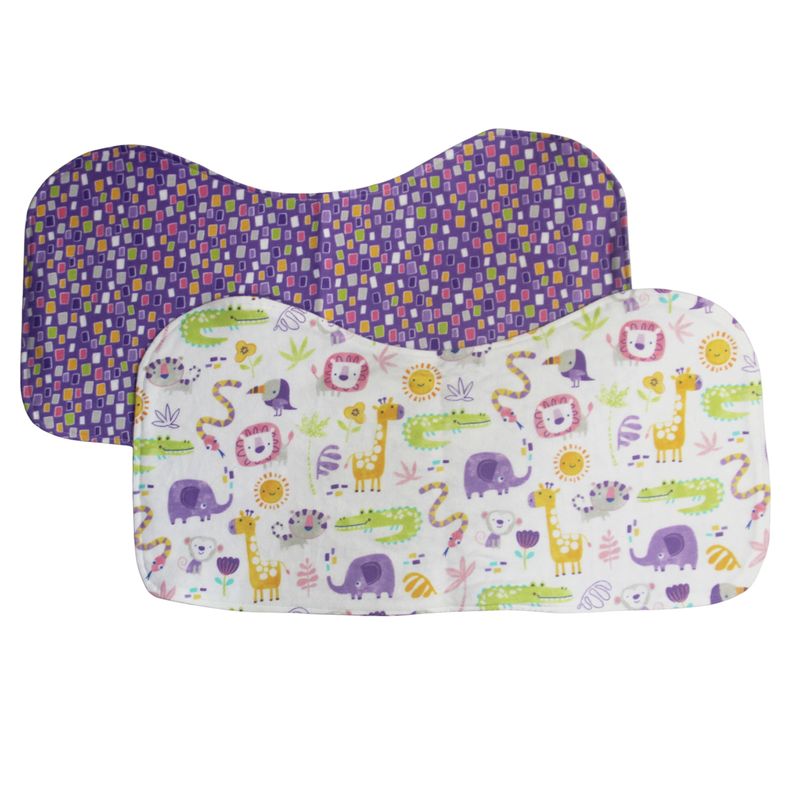 NSP120P Purple Zoo Burp Pad