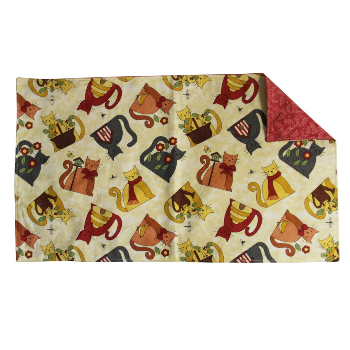 KL855M Burgundy Cats Placemat