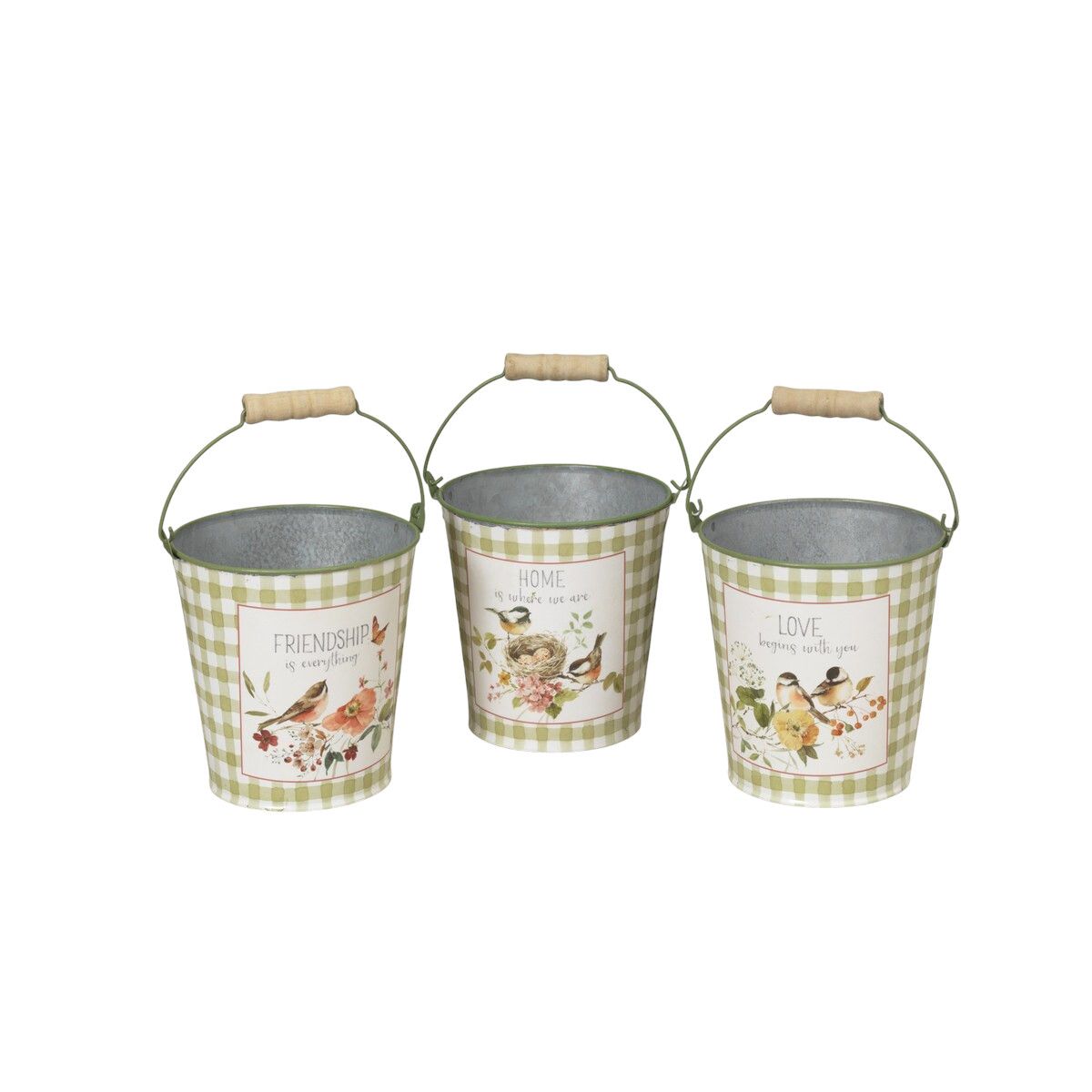 GP327 Bird Metal Buckets