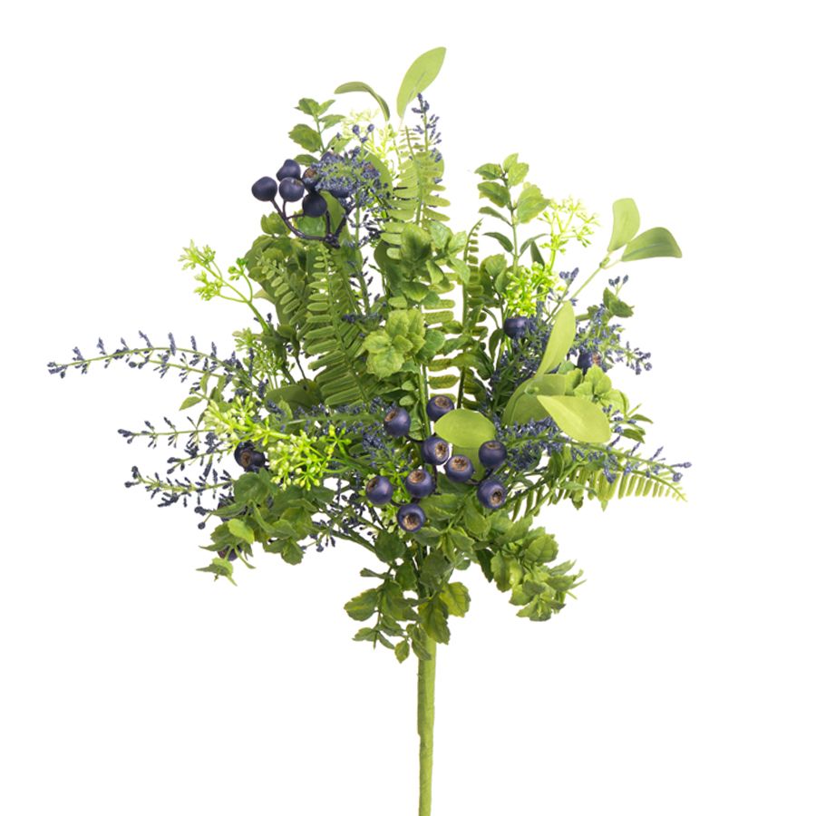 1B300 Blue Pod Fern Spray