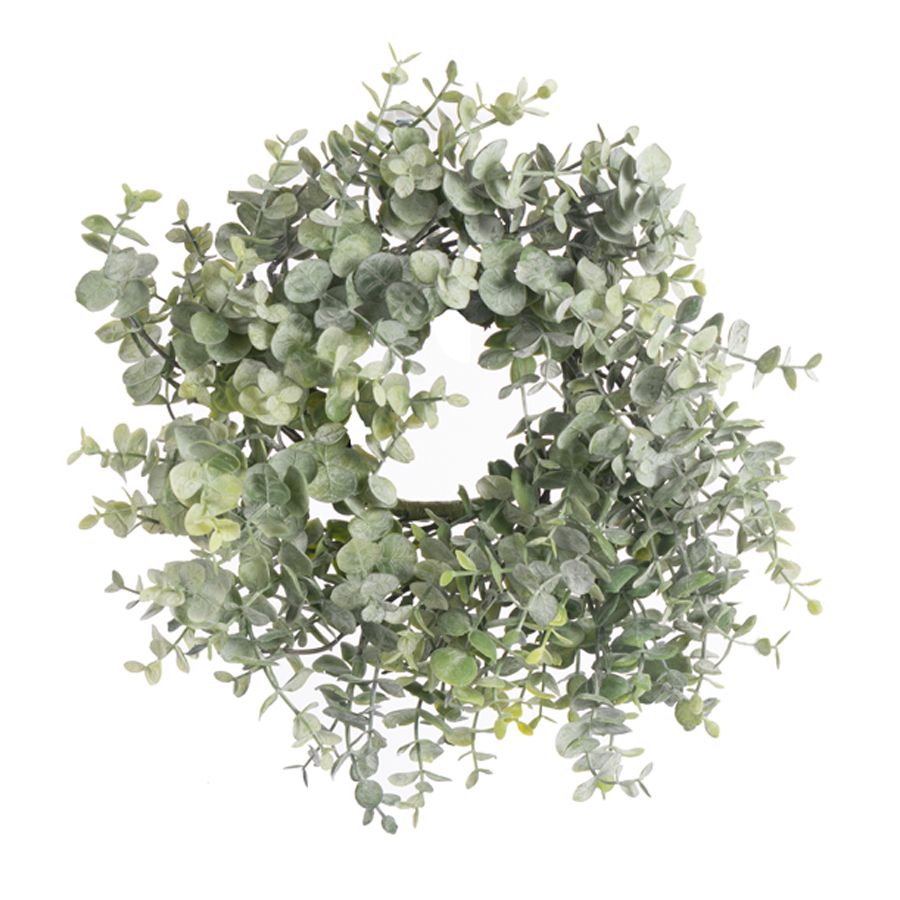 1B298CR Frosted Eucalyptus Candle Ring