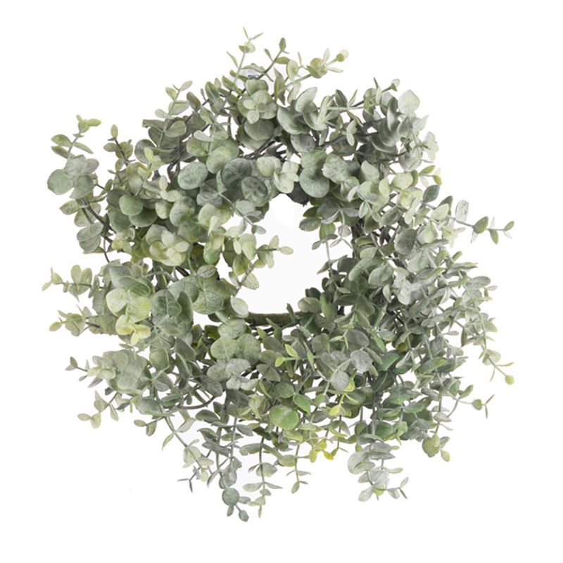 1B298CR Frosted Eucalyptus Candle Ring