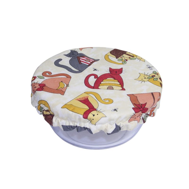 KL855WL Burgundy Cats Bowl Cover Set