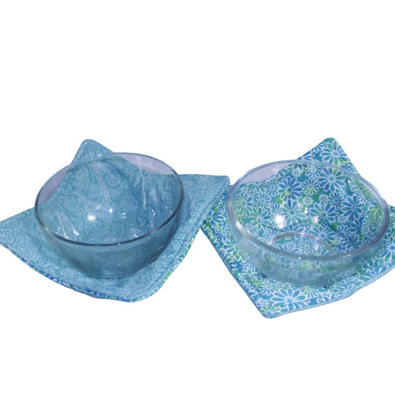 KL874W Teal Daisy Bowl Cozy