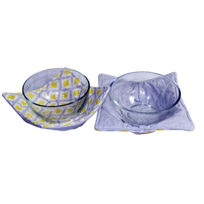 KL849W Mustard Gray Bowl Cozy