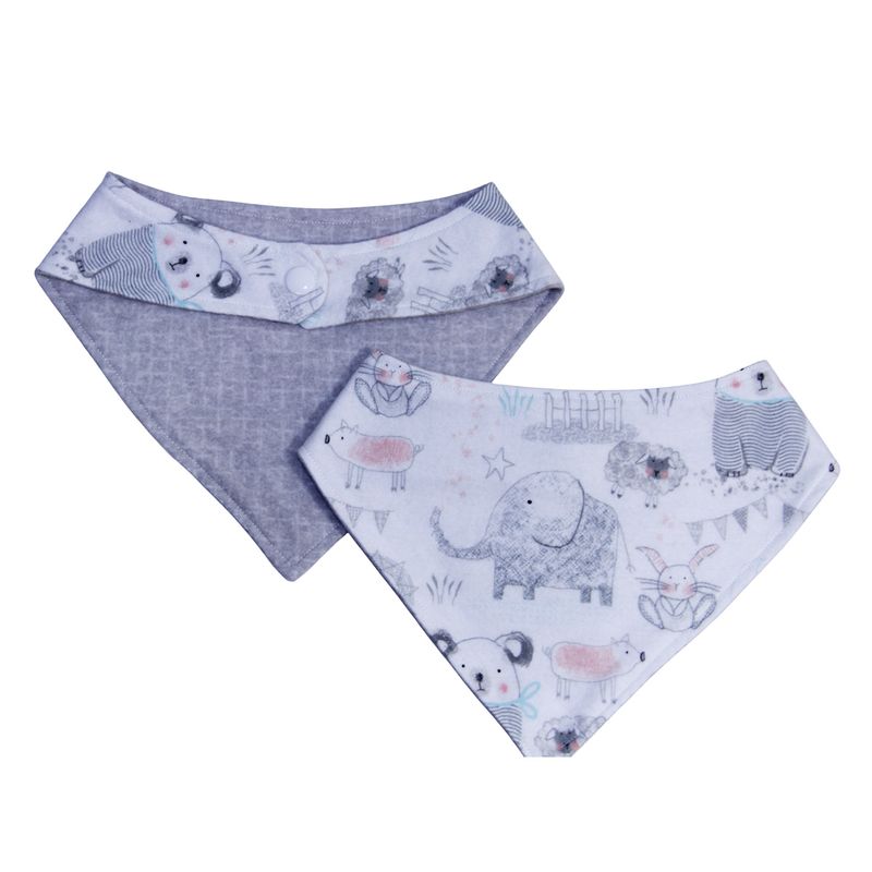 NSP108N Gray Chalk Bandana Bib