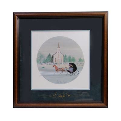 TG228 White Church Framed Print