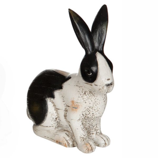 GC057 Black and White Bunny Figurine